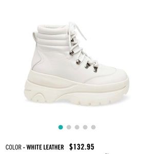 Steve Madden Husky White Leather